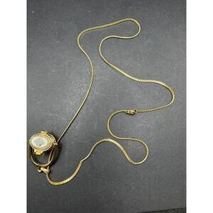Vintage Nantucket Basket Pendant Necklace Gold Tone Over Pewter PAI Penny
